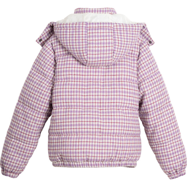Women's Kristen Puffer Jacket, Violet Check - Jackets - 6