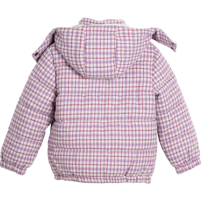 Mattie Puffer Jacket, Violet Check - Jackets - 6