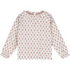 Jonie Collared Blouse, Cream & Lavender Ditsy Floral - Shirts - 3