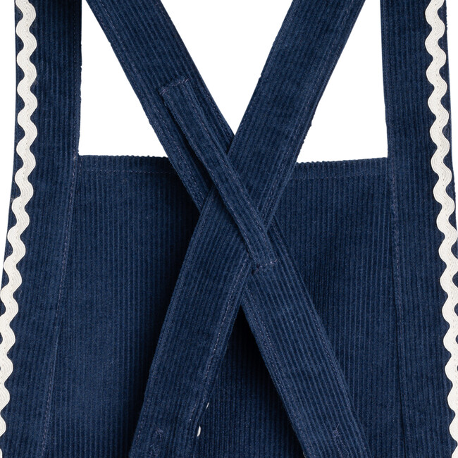 Michelle Pinafore Dress, Navy Blue - Dresses - 4
