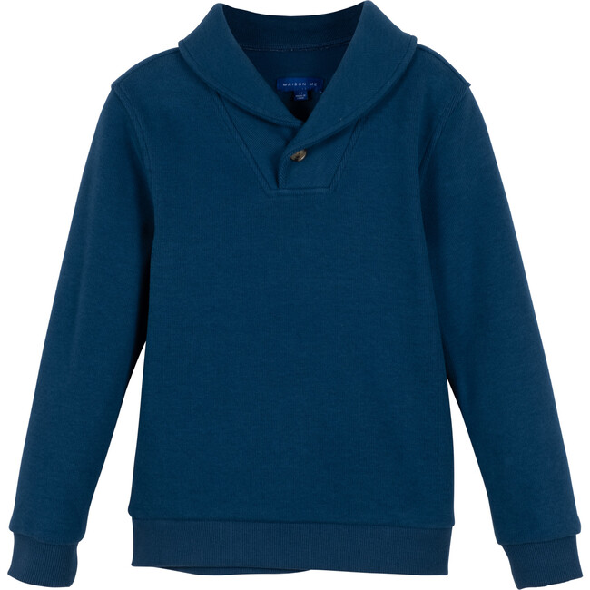 Brooks Collared Sweatshirt, Storm Blue