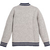 Chase Zip Sweater, Grey & Navy - Sweaters - 3