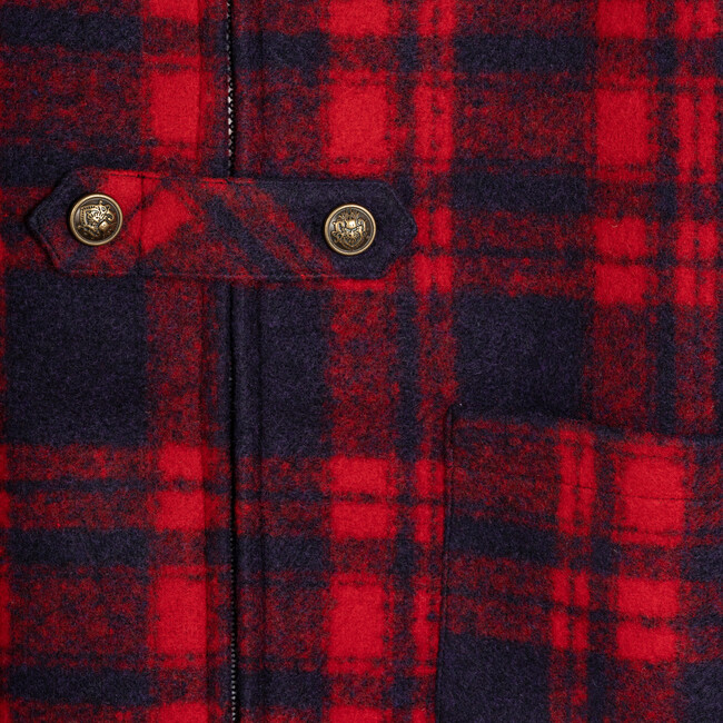 Casey Jacket, Red & Navy Plaid - Jackets - 4
