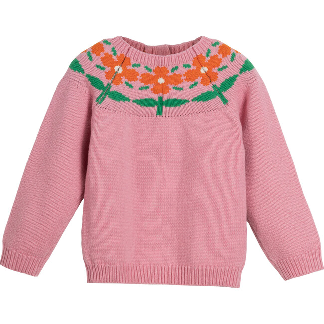 Delilah Sweater, Dusty Pink Floral - Sweaters - 3