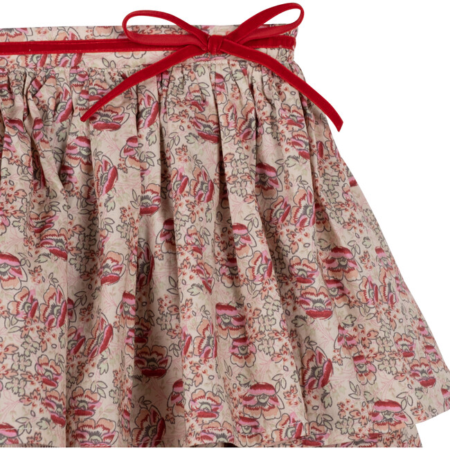 Cecelia Skirt, Pink & Cream Floral - Skirts - 2