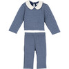 Baby Shiloh Cozy Set, Dusty Blue - Mixed Apparel Set - 1 - thumbnail