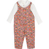 Baby Gigi Overall Set, Dusty Pink Floral - Mixed Apparel Set - 1 - thumbnail