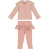 Baby Alexandra Cardigan & Legging Set, Dusty Rose - Mixed Apparel Set - 1 - thumbnail