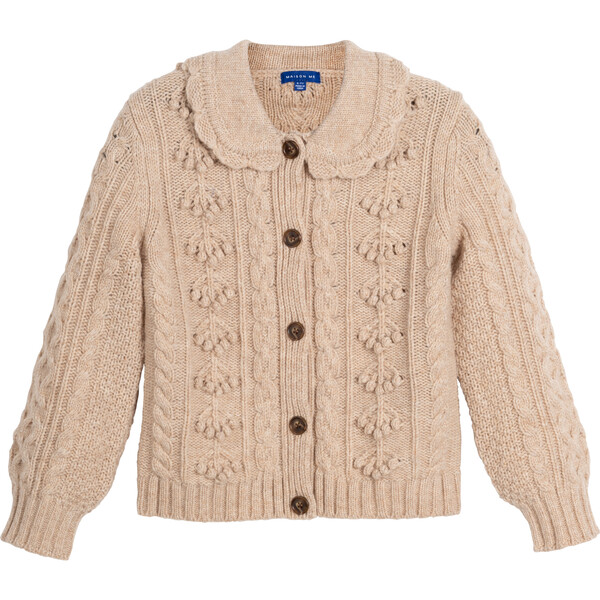 Annaleise Cardigan, Oatmeal - Maison Me Mommy & Me Shop