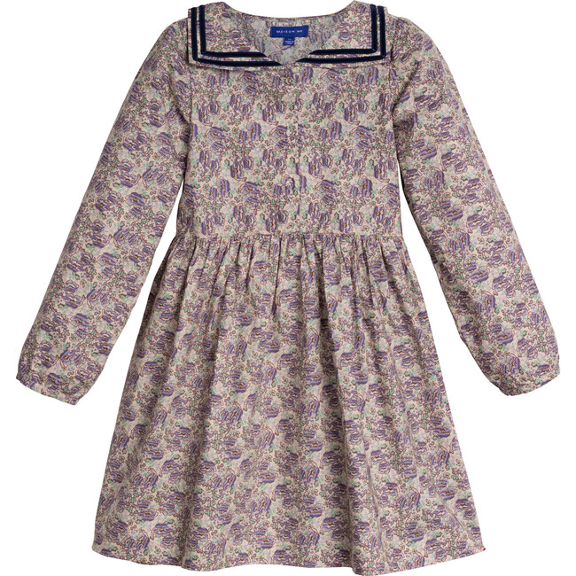 Lindsey Dress, Lavender & Cream Floral - Dresses - 1