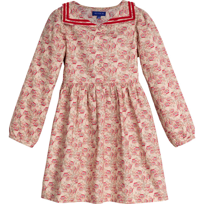 Lindsey Dress, Cream & Pink Floral - Dresses - 1