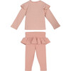 Baby Alexandra Cardigan & Legging Set, Dusty Rose - Mixed Apparel Set - 2