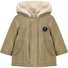 Faux-Fur Lined Parka, Brown - Coats - 1 - thumbnail