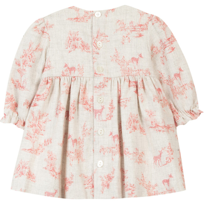 Rosewood Flannel Smocked Dress, Pink - Dresses - 2
