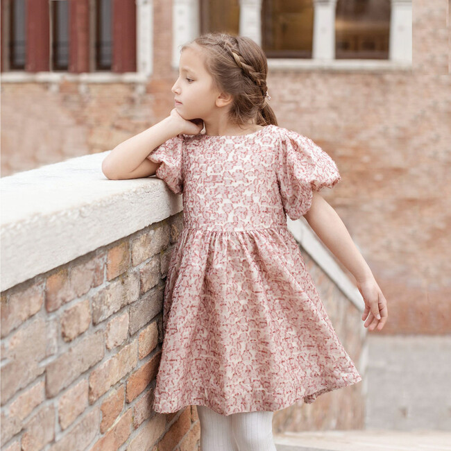 Taffeta Baby Dress, Antique Pink - Dresses - 2