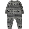 Bear Friends Cotton Cashmere Jumpsuit, Grey - Rompers - 2