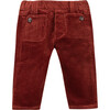 Corduroy Baby Trousers, Dark Red - Pants - 1 - thumbnail