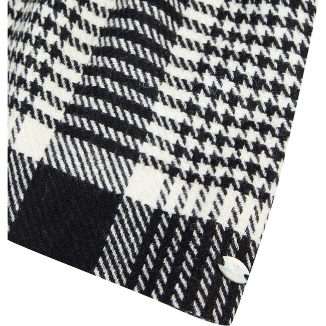 Retro Houndstooth Cotton-Blend Dress, Black - Dresses - 3