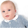 Striped Velour Pajamas, Sky Blue - Pajamas - 5