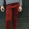 Corduroy Trousers, Dark Red - Pants - 2 - thumbnail