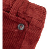 Corduroy Baby Trousers, Dark Red - Pants - 3
