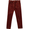 Corduroy Trousers, Dark Red - Pants - 3