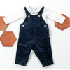 Corduroy Overalls, Navy - Rompers - 4