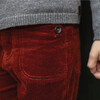 Corduroy Trousers, Dark Red - Pants - 4