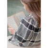 Retro Houndstooth Cotton-Blend Dress, Black - Dresses - 5