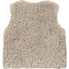 Faux Sheepskin Layering Vest, Brown - Vests - 2