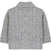 Shawl Collar Cable Knit Cardigan, Grey - Sweaters - 4