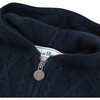 Cable Knit Baby Hoodie, Navy - Sweaters - 3