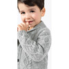 Shawl Collar Cable Knit Cardigan, Grey - Sweaters - 6