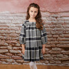 Retro Houndstooth Cotton-Blend Dress, Black - Dresses - 7