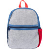 Hook & Loop Kid's Backpack, Grey/Blue - Backpacks - 1 - thumbnail