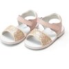 Baby Elise Glitter Open Toe Sandal, Pink - Sandals - 1 - thumbnail