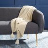 Mari Throw Blanket, Beige - Throws - 2