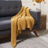 Larza Throw Blanket, Yellow - Throws - 2