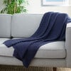 Larza Throw Blanket, Blue - Throws - 2