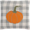 Fall Pumpkin Pillow, Grey - Pillows - 1 - thumbnail