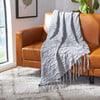 Delena Throw Blanket, Grey - Throws - 2