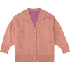 Poststamp Cardigan, Pink - Cardigans - 1 - thumbnail