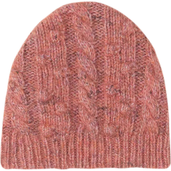 Cable Knit Beanie, Pink