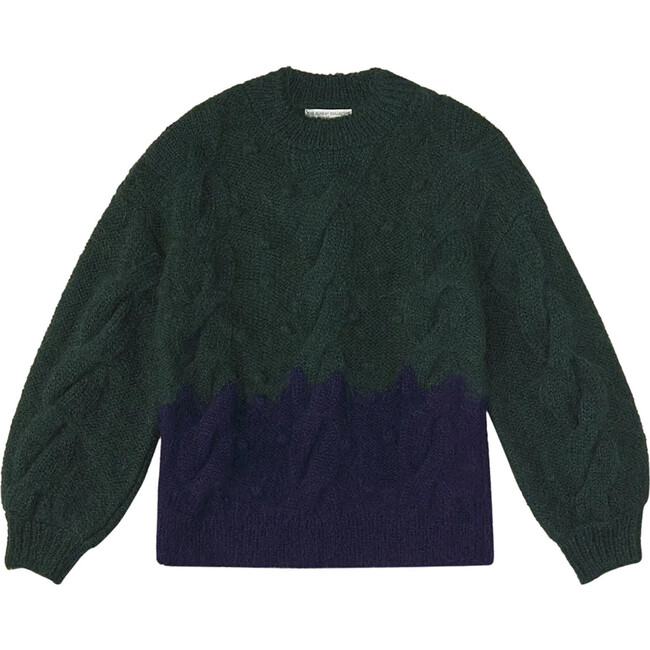 Alpaca Pom Pom Sweater, Green