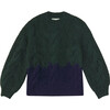 Alpaca Pom Pom Sweater, Green - Sweaters - 1 - thumbnail