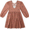 Stamp Print Dress, Cedar Wood - Dresses - 2