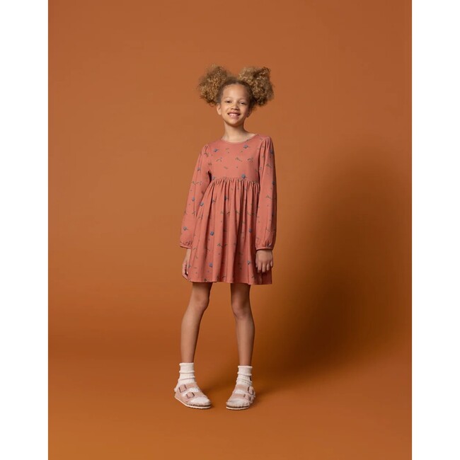 Stamp Print Dress, Cedar Wood - Dresses - 3