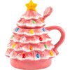 Lidded Nostalgic Tree Mug with Spoon, Pink - Tableware - 1 - thumbnail