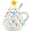 Lidded Nostalgic Tree Mug with Spoon, White - Tableware - 1 - thumbnail