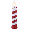 Blow Mold Stripe Candle, Red/White - Accents - 1 - thumbnail